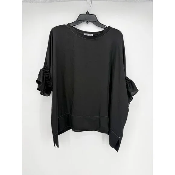 TUTU&LILLI The Kiki - Black Top Blouse Satin L - Picture 2 of 6